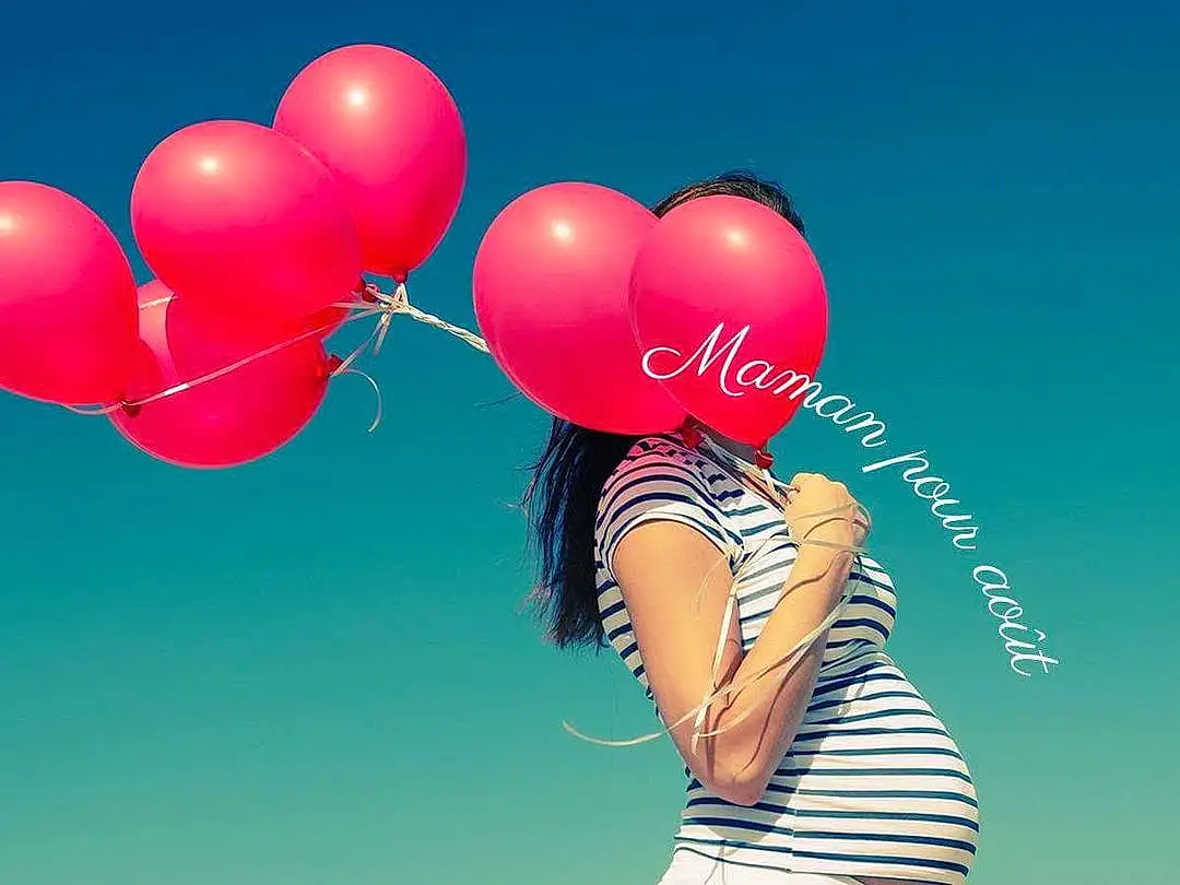 Balloon, Computer Wallpaper, Fun, Happiness, Heart, Love, Magenta, Party Supply, Rose, Ciel, Sourire