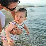 Peau, Eau, Coiffure, Facial Expression, People In Nature, Sunglasses, Happy, Gesture, People On Beach, Baby, Bambin, Baby & Toddler Clothing, Goggles, Leisure, Summer, Enfant, Plage, Herbe, Fun, Eyewear, Personne