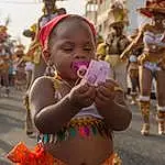 Happy, Summer, Fun, Enfant, Brassiere, Event, Youth, Bambin, Navel, Leisure, DÃ©guisements, Trunk, Abdomen, Tradition, Party, Ciel, Thigh, Street, Public Event, Crowd, Personne