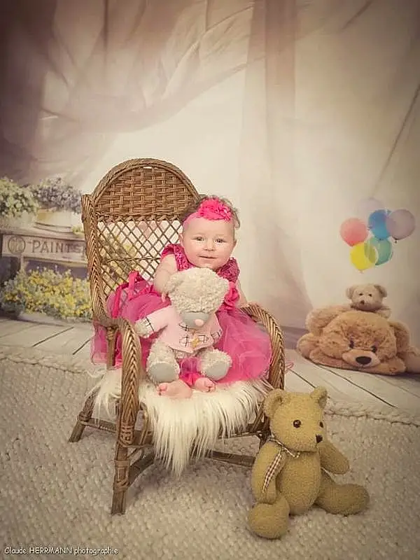 Peau, Jouets, Comfort, Rose, Faon, Flash Photography, Teddy Bear, Bois, Stuffed Toy, Magenta, Pattern, Art, Doll, Chair, Bambin, Poil, Assis, Room, Personne, Headwear