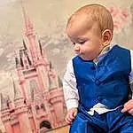 Photograph, Baby & Toddler Clothing, Sleeve, Debout, Happy, Baby, Bambin, Electric Blue, Formal Wear, Street Fashion, Blond, Suit, T-shirt, Assis, Pattern, Fun, Enfant, Spire, Vacation, Portrait Photography, Personne