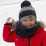 Knit Cap, Neige, Playing In The Snow, Hiver, Bonnet, Freezing, Beanie, Headgear, Poil, Cap, Fun, Glove, VÃªtements dâ€™extÃ©rieur, Wool, Enfant, Personne, Joy