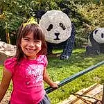 Panda, Bear, Sourire, Arbre, Tourism, Spring, Vacation, Happy, Leisure, Enfant, Photography, Zoo, Plante, Peluches, Voyages, World, Personne, Joy