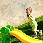 People In Nature, Green, Plante, Happy, Herbe, Leisure, Recreation, Fun, Pelouse, Bambin, Outdoor Play Equipment, Chute, City, Knee, Playground Slide, Grassland, Games, Garden, Play, Arbre, Personne