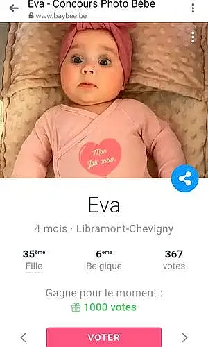 Prénom bébé Eva