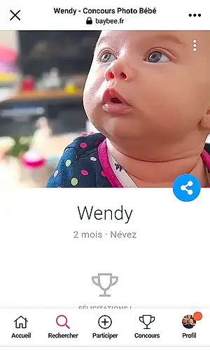 Prénom bébé Wendy