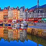 Reflection, Water Transportation, Eau, Waterway, Harbor, Ciel, Town, Channel, Boat, Canal, Port, Marina, River, Vehicle, City, Architecture, Infrastructure, House, Building, Dock