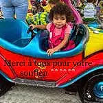 Wheel, Tire, Vehicle, Shirt, Vrouumm, Automotive Tire, Car, Green, Bleu, Automotive Design, Automotive Exterior, Bumper, Mode Of Transport, Rose, Riding Toy, Bambin, People, Jouets, Automotive Wheel System, Fun, Personne
