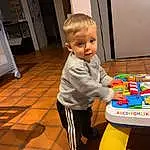 Baby Playing With Toys, Debout, Yellow, Bambin, Jouets, Baby, Door, Fun, Bois, Table, Enfant, Hardwood, Design, Room, Play, Baby & Toddler Clothing, Assis, Baby Toys, Home Door, Personne