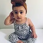 Visage, Head, Chin, Yeux, Eyelash, Baby & Toddler Clothing, Neck, Sleeve, Dress, Iris, Cool, Happy, Bambin, Flash Photography, Baby, Jewellery, Pattern, Headband, Foot, Thigh, Personne