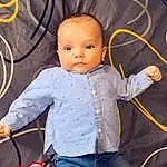 Nez, Joue, Joint, Jeans, Debout, Gesture, Fun, Cool, Happy, People, Bambin, Enfant, Baby & Toddler Clothing, Jouets, Audio Equipment, Design, Baby, Personne