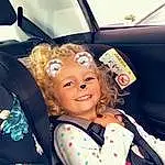 Car Seat, Enfant, Fun, Fille, Happiness, Human Hair Color, Joy, Personne, Sourire, Bambin